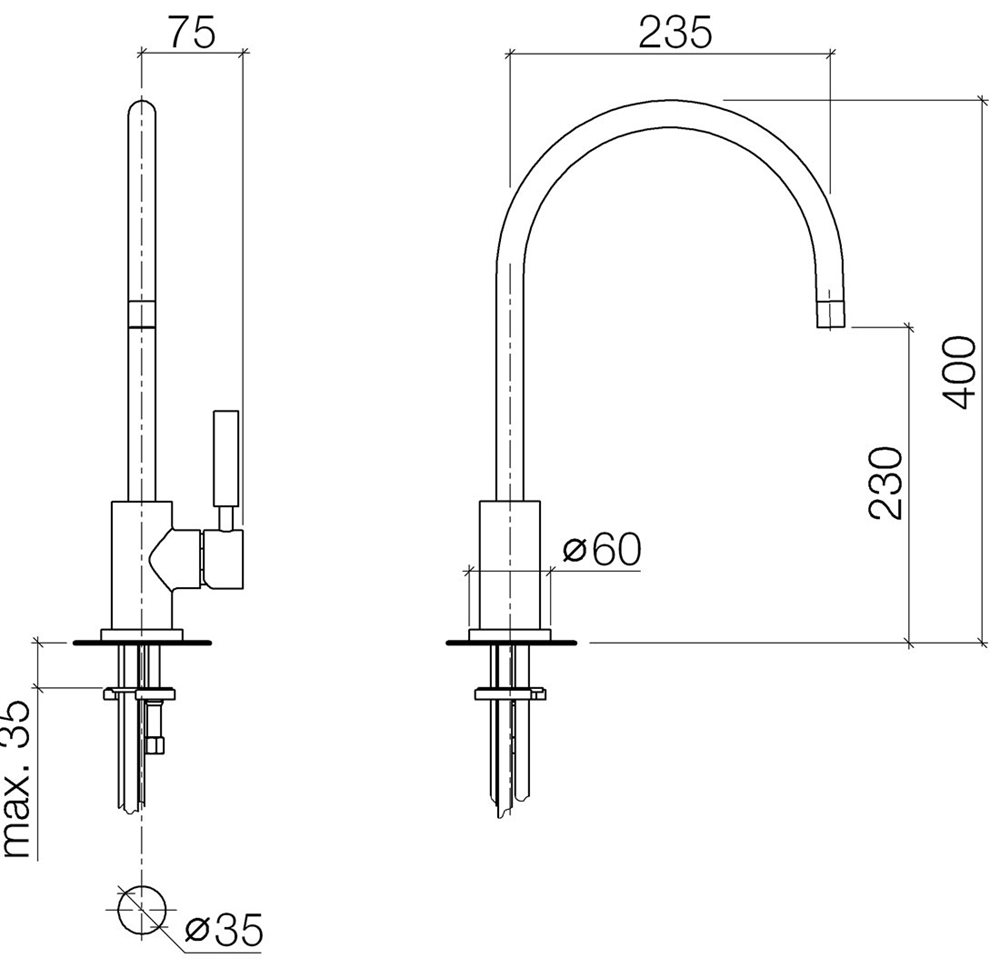 Tara Classic Single Lever Mixer - Dornbracht - Kitchen Mixers & Sinks ...