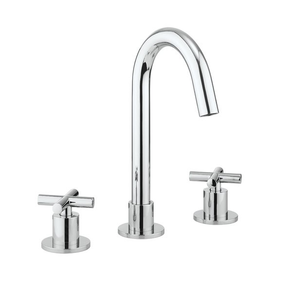 MPRO Basin 3 Hole Set with Crosshead Handles - Crosswater - Basin Taps ...