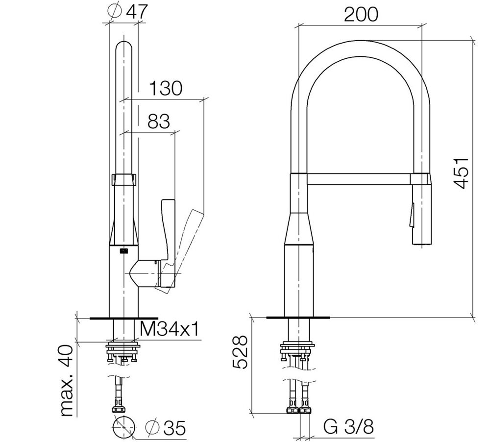 Sync Profi Single-Lever Mixer - Dornbracht - Kitchen Mixers & Sinks ...