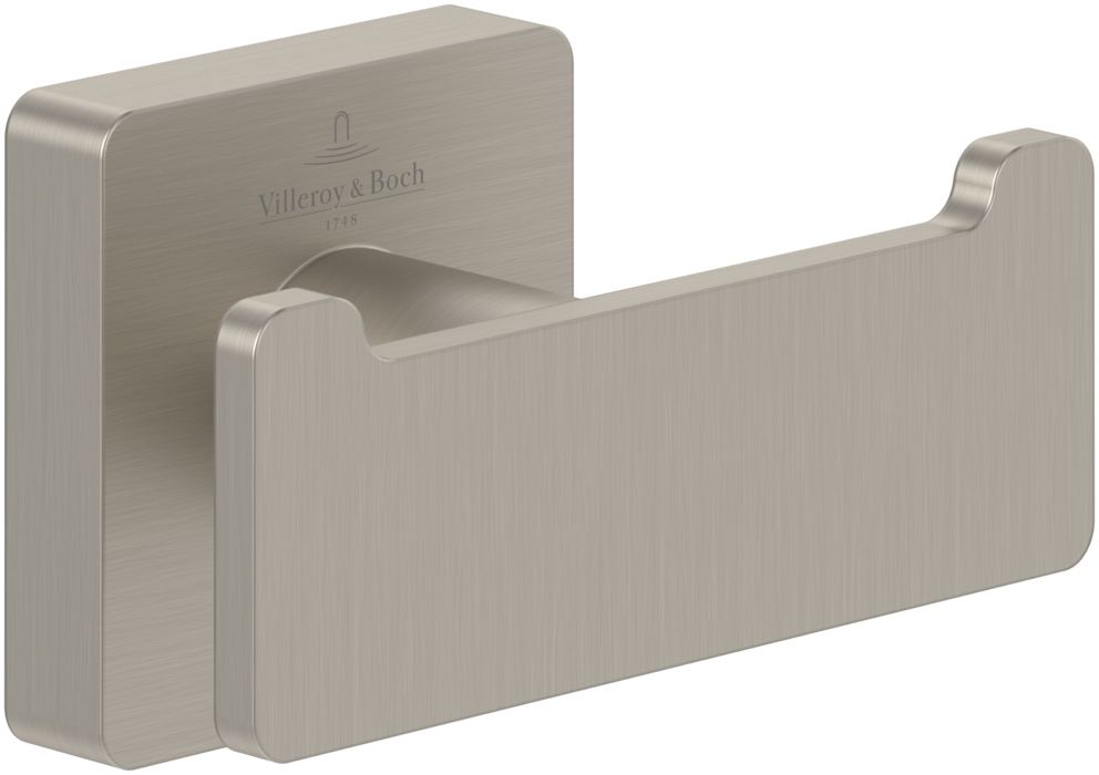 Villeroy & Boch Elements Striking Chrome Double Robe Hook