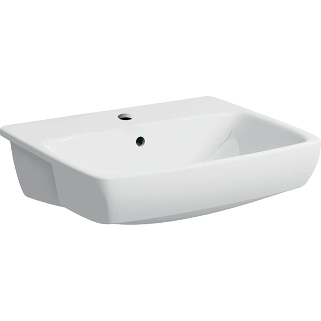 Geberit Selnova Square 55cm Semi-Recessed Washbasin - Geberit - Basins ...