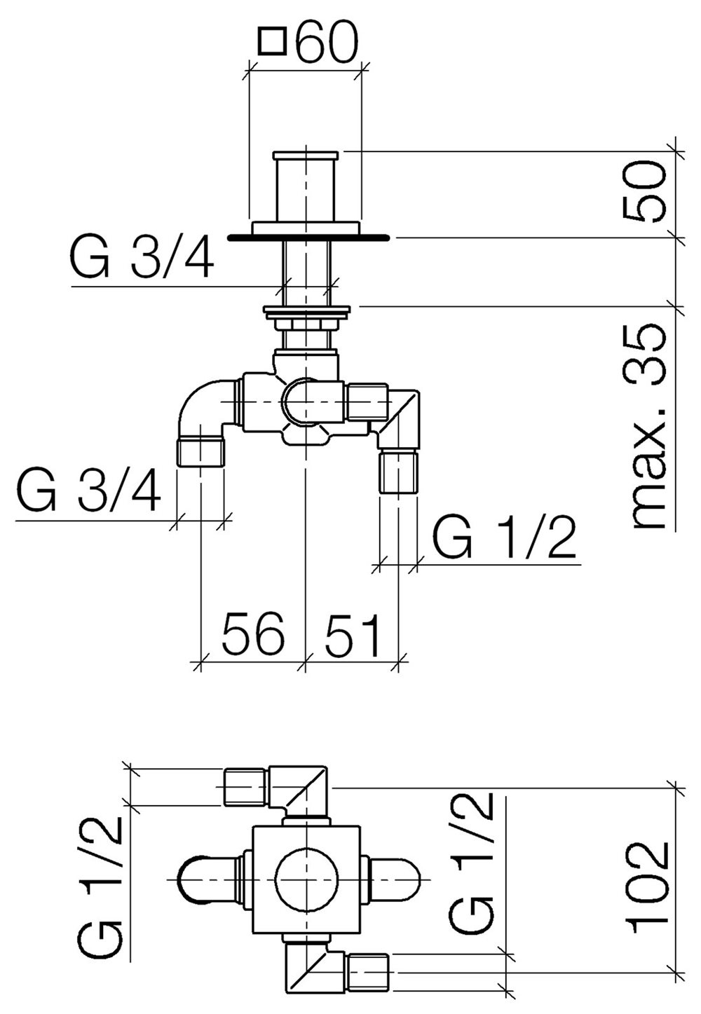 Two-Way Diverter For Bath Rim Or Tile Edge - Dornbracht - Bath Taps ...