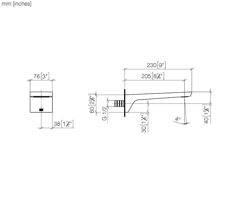 Bath Spout For Wall Mounting - Image 2