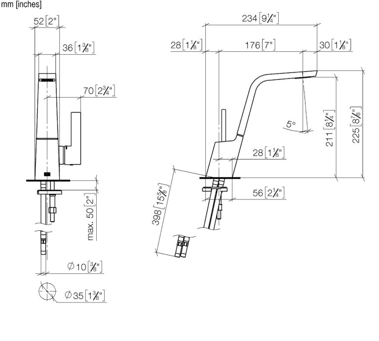 CL.1 Single Lever Basin Mixer Without Pop-Up Waste - Image 2