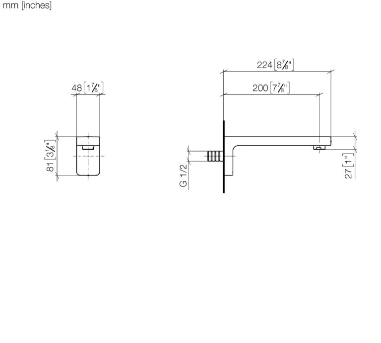 Lulu Bath Spout For Wall Mounting - Image 2
