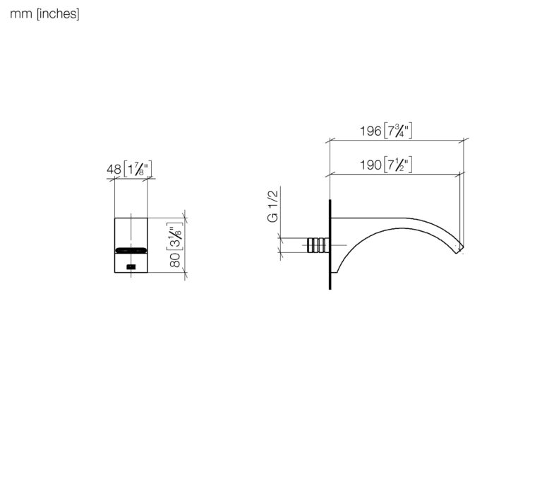 CYO Bath Spout For Wall Mounting - Image 2