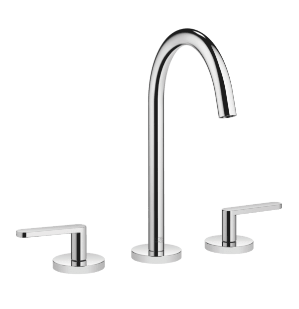 Meta Three-Hole Basin Mixer With Pop-Up Waste