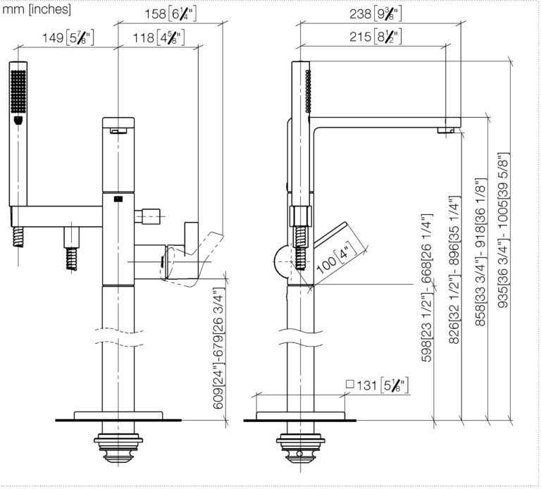 Lulu Single Lever Bath Mixer Free-Standing - Image 2
