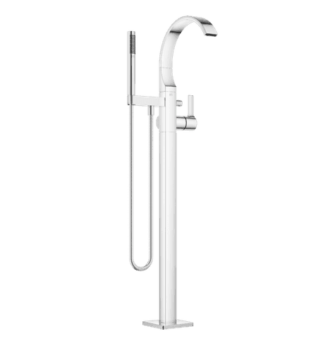 CYO Single Lever Bath Mixer With Stand Pipe For Free-Standing Assembly With Hand Shower Set
