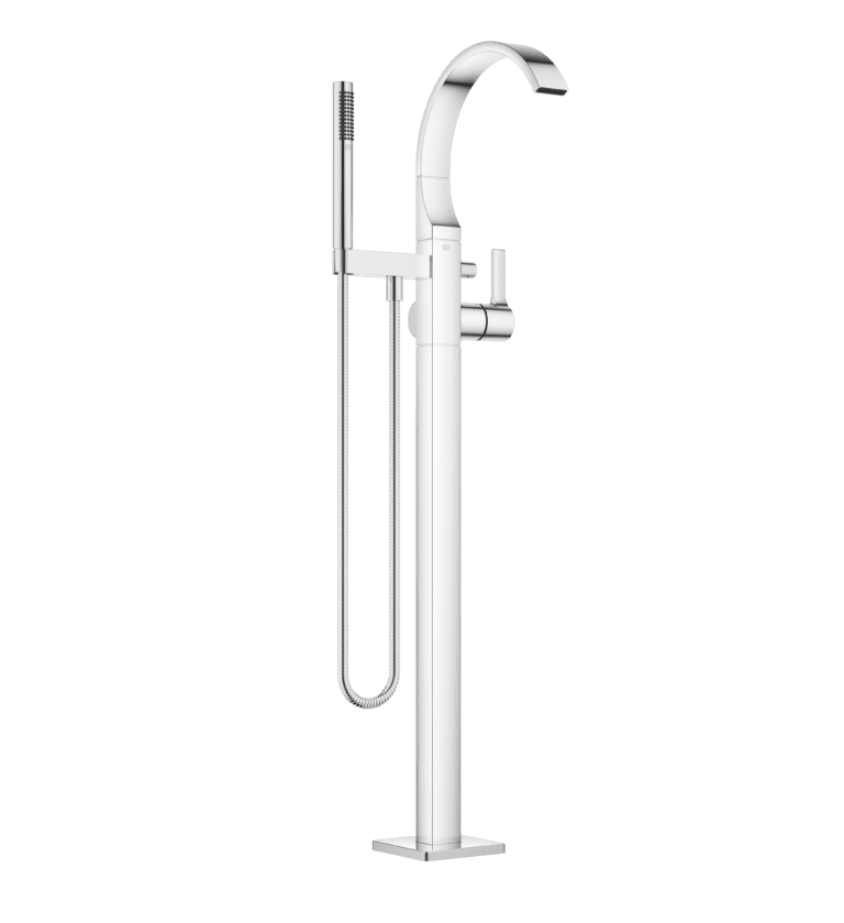 CYO Single Lever Bath Mixer With Stand Pipe For Free-Standing Assembly With Hand Shower Set