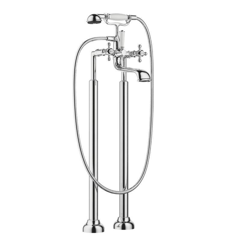 Madison Two-Hole Bath Mixer Free-Standing With Hand Shower Set