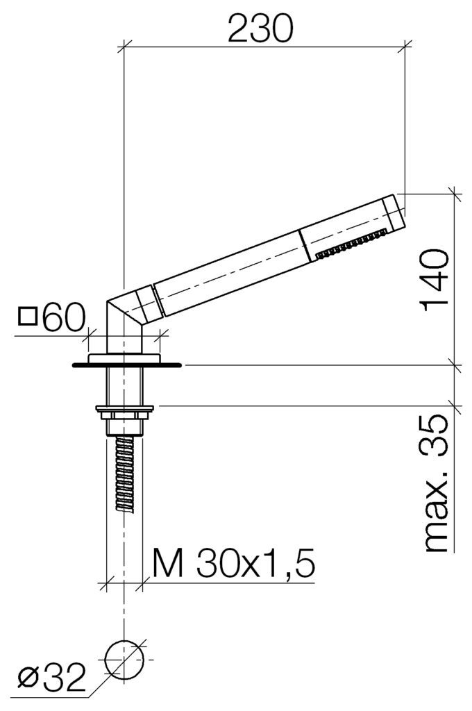 Hand Shower Set For Deck Mounting - Image 3