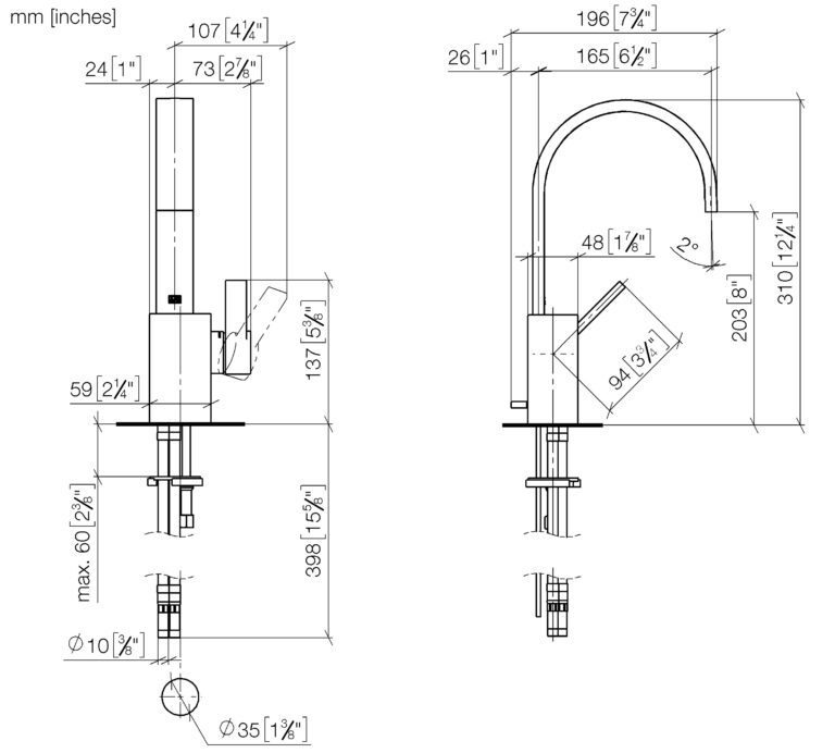 Mem Single Lever Basin Mixer - Image 2