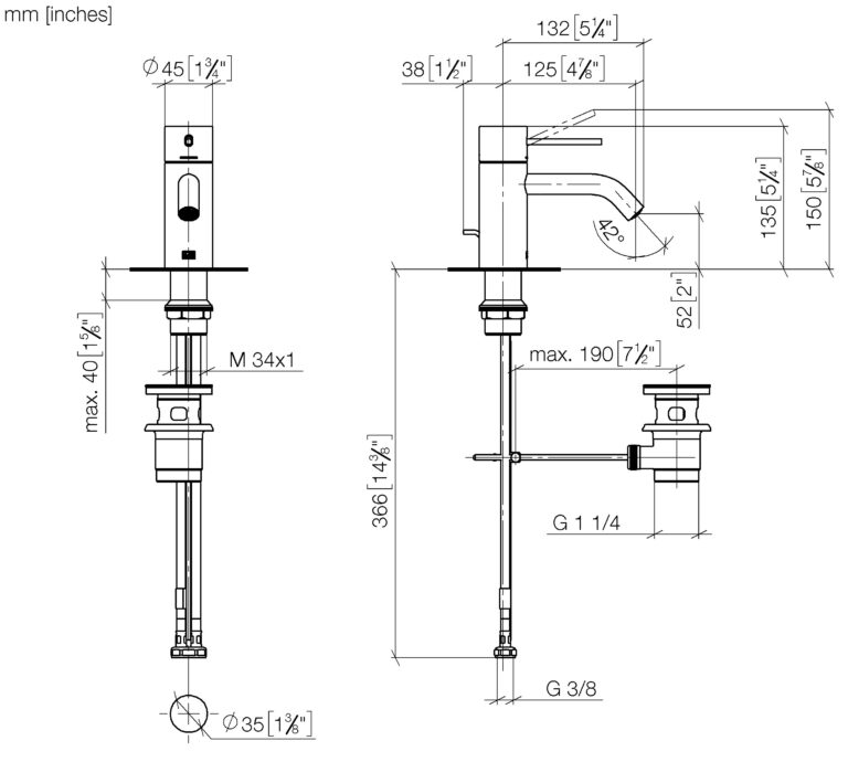 Meta SLIM Single-Lever Basin Mixer With Pop-Up Waste - Image 2