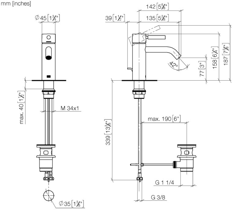 Meta Single-Lever Basin Mixer - 135 mm Projection - Image 2