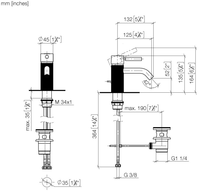 Meta Single-Lever Basin Mixer With Linear Texture - Image 2