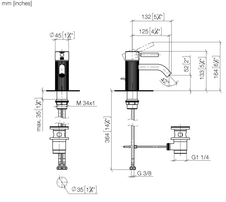 Meta Single-Lever Basin Mixer With Faceted Texture - Image 2
