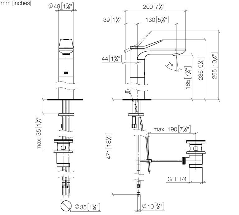 Lisse Single Lever Basin Mixer With High Spout - Max. Flow 5.7 l/min - Image 3