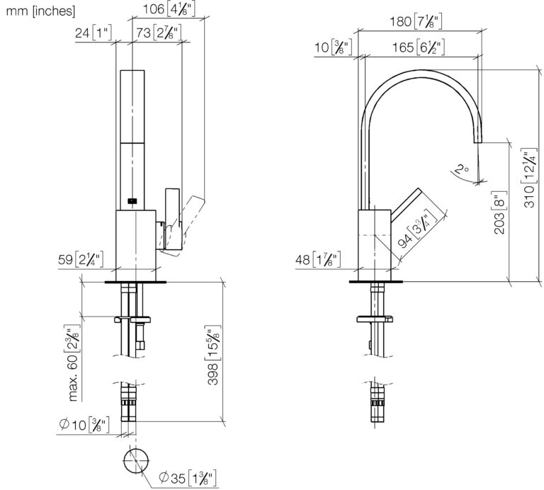 Mem Single Lever Basin Mixer - Image 3