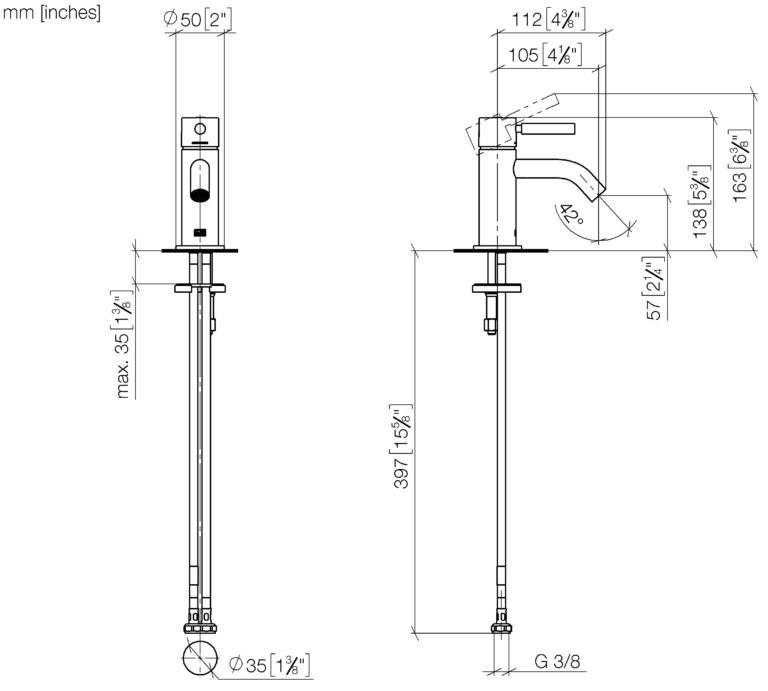 Meta Single-Lever Basin Mixer Without Pop-Up Waste - Image 2