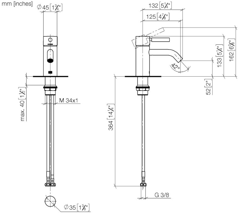 Meta Single-Lever Basin Mixer - 125 mm Projection - Image 3