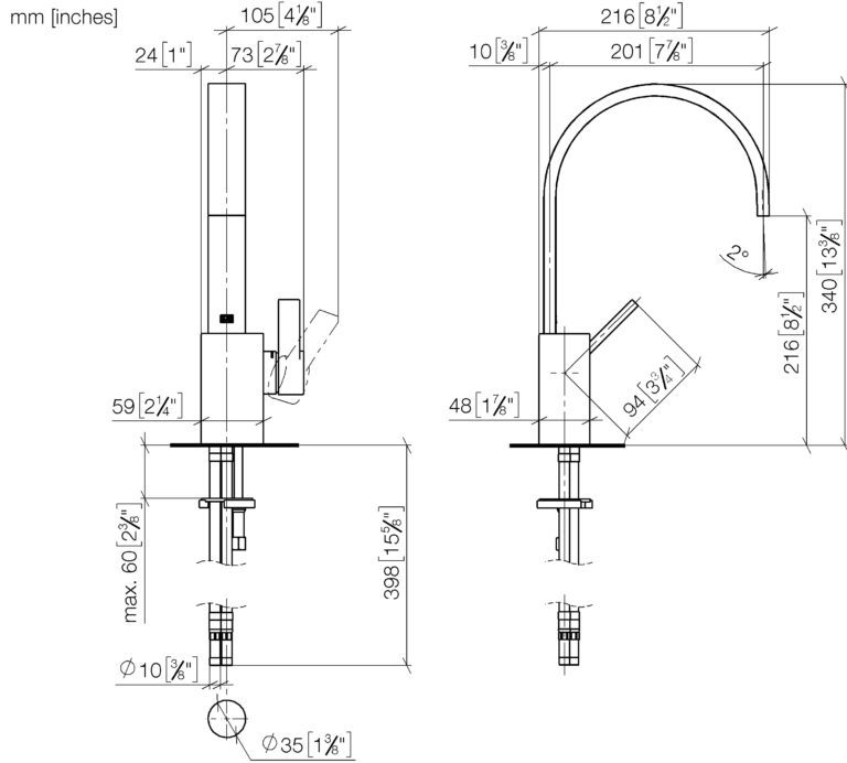 Mem Single Lever Basin Mixer - Image 3