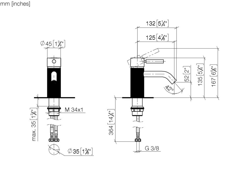 Meta Single-Lever Basin Mixer With Linear Texture - Image 3