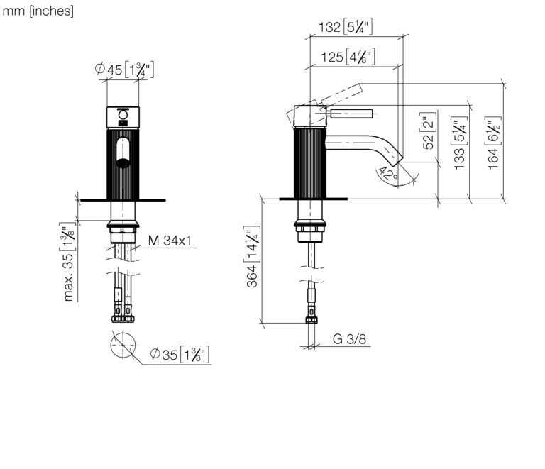 Meta Single-Lever Basin Mixer With Faceted Texture - Image 3