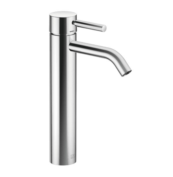 Meta Single-Lever Basin Mixer With Raised Base Without Pop-Up Waste