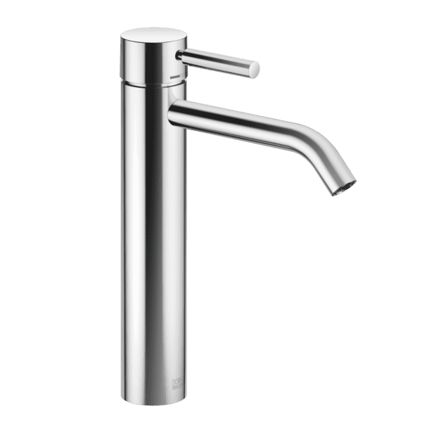 Meta Single-Lever Basin Mixer With Raised Base Without Pop-Up Waste
