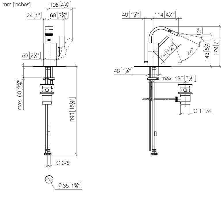 Mem Single Lever Bidet Mixer - Image 2