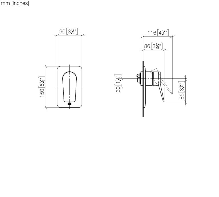 Lisse Concealed Single Level Mixer Without Diverter - Image 2