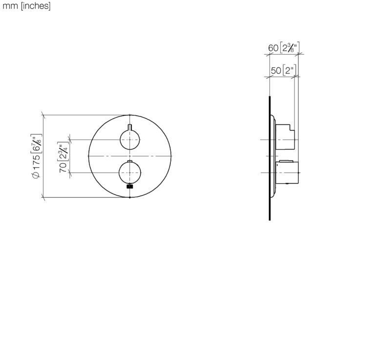 Madison Concealed Thermostat With 1 Function Volume Control - Image 2