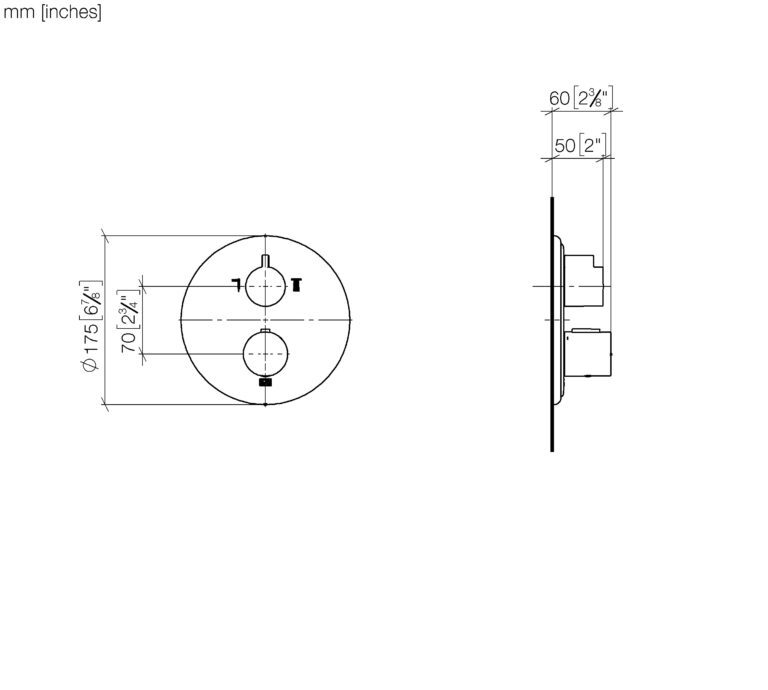 Madison Concealed Thermostat With 2 Function Volume Control - Image 2