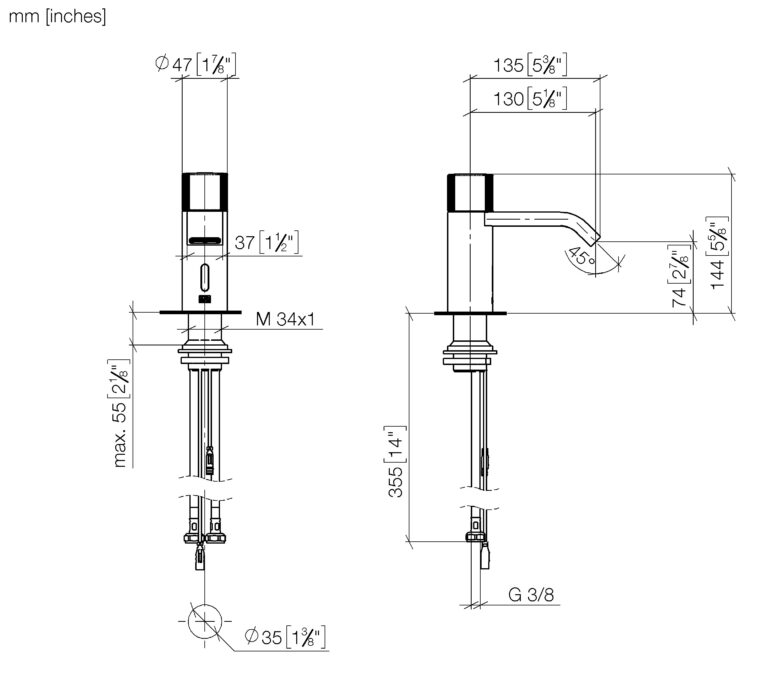 Imo Washstand Fitting With Electronic Opening & Closing Function Without Pop-Up Waste - Image 2