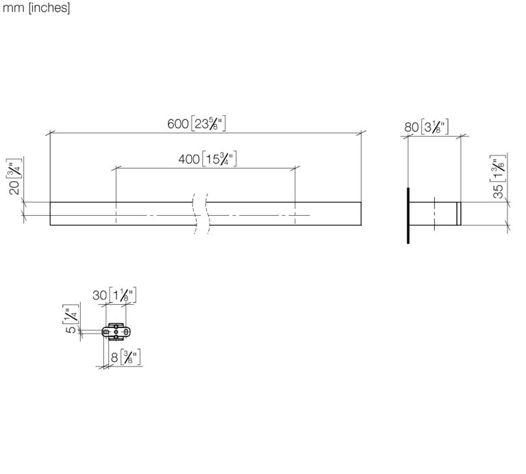 Mem Towel Bar 600 mm - Image 2