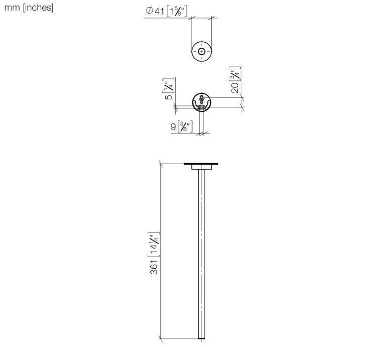 Towel Bar In One Piece Non-Swivel - 360 mm Projection - Image 2
