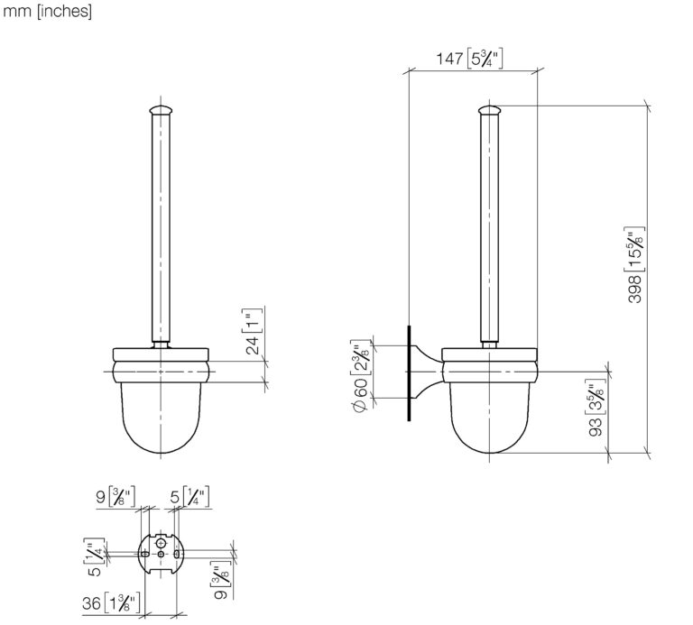 Madison Toilet Brush Set Wall Model - Image 2