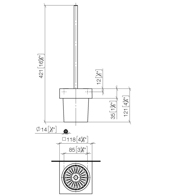 Toilet Brush Set Wall Mounted - Image 2