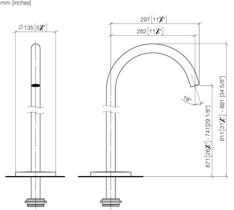 Meta Bath Spout Without Diverter For Free-Standing Assembly - Image 2
