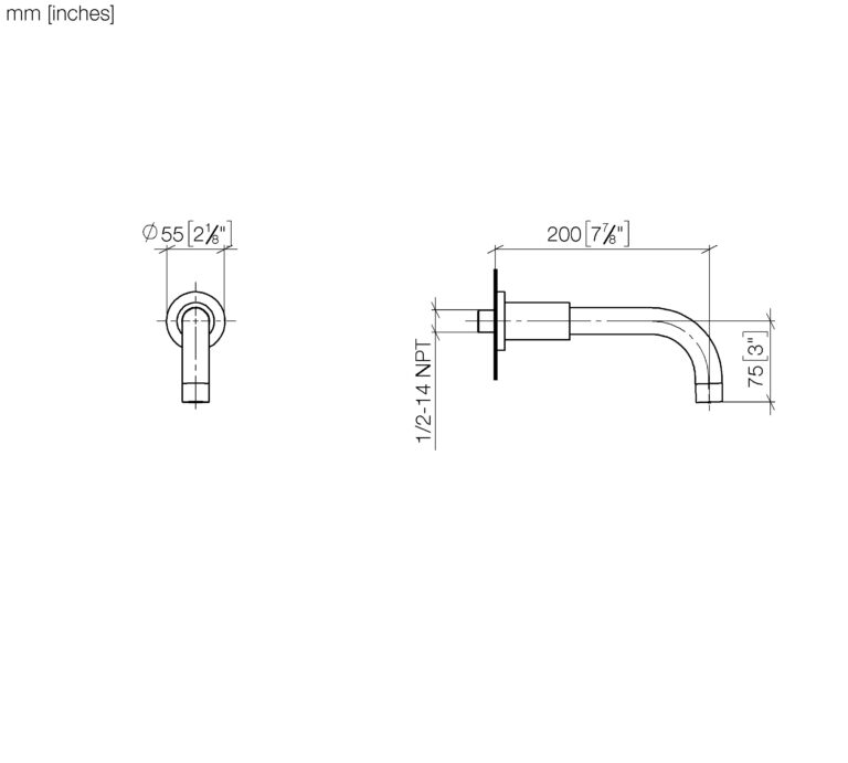 Tara Bath Spout For Wall Mounting - Image 2
