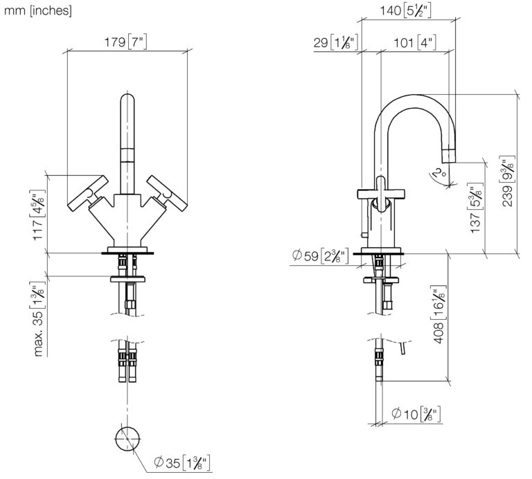 Tara Single Hole Basin Mixer With Pop-Up Waste - Image 2
