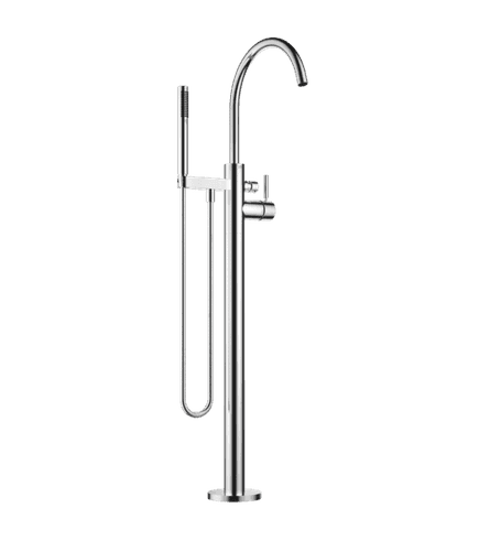 Meta Single-Lever Bath Mixer For Free-Standing Assembly With Stand Pipe With Hand Shower Set