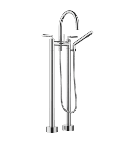 Tara Two-Hole Bath Mixer For Freestanding Assembly With Hand Shower Set
