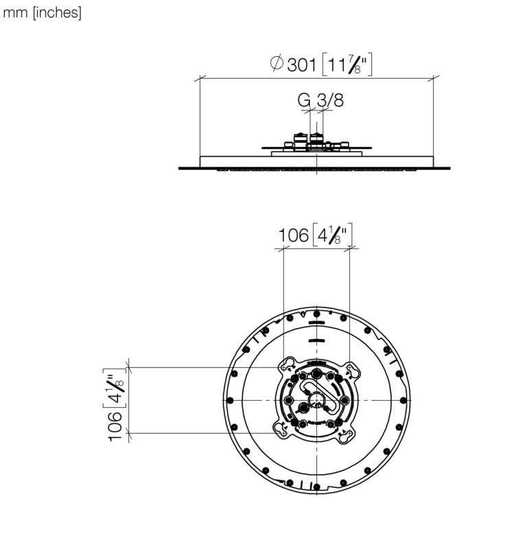 Rain Shower for Ceiling Installation 300 mm - Image 2