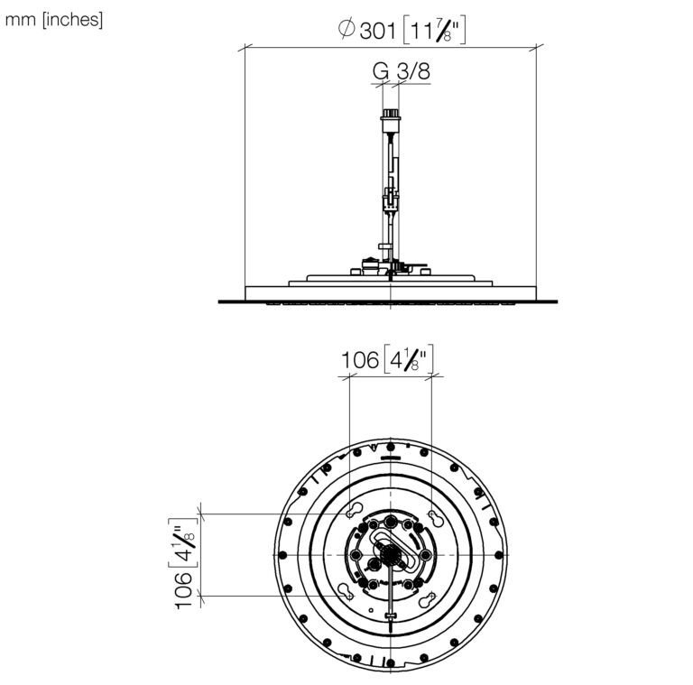 Rain Shower For Ceiling Installation With Light 300 mm - Image 2