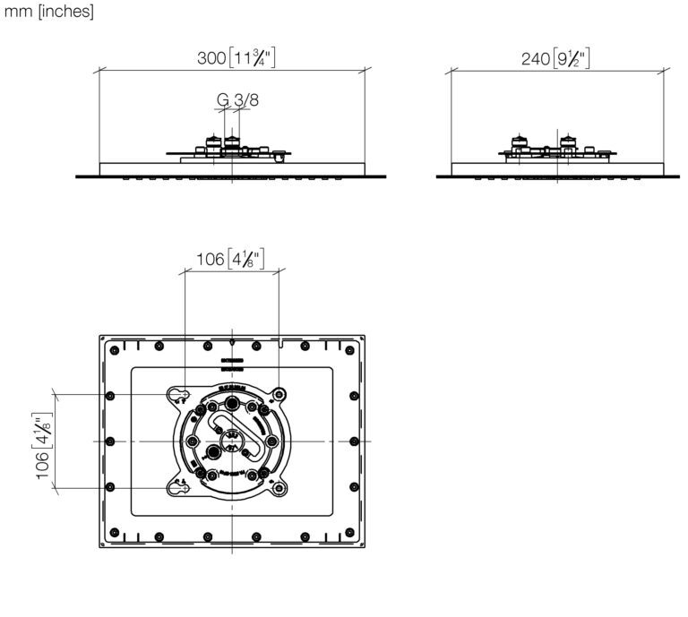 Rain Shower for Ceiling Installation 300 x 240 mm - Image 2