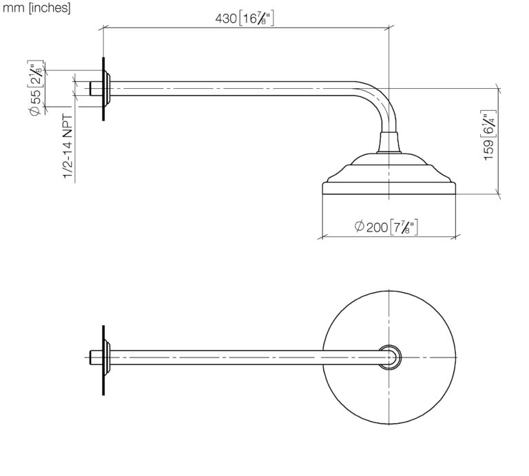 Madison Wall Mounted Rain Shower - Image 2