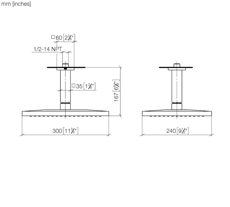 Rain Shower With Ceiling Fixing - Image 2