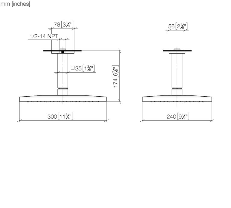 Lulu Ceiling Fixed Rain Shower - Image 2
